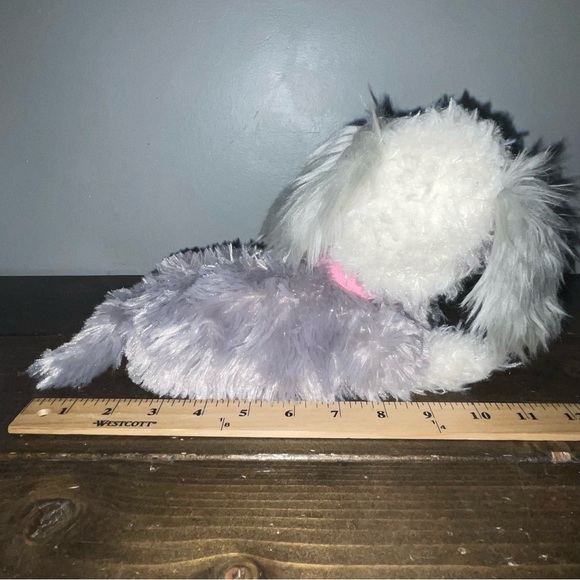Animagic Scruffies Gray/White Puppy Dog Laying Down Barks Whimpers 
Plush Dog - Picture 6 of 6